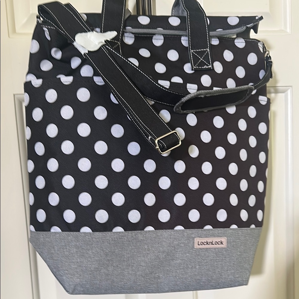 LocknLock insulated polka dot tote